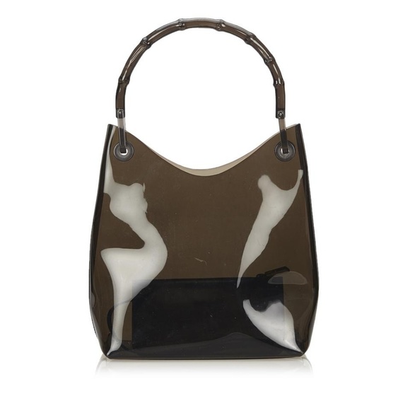 Gucci Handbags - Gucci Bamboo Bucket Brown PVC Tote